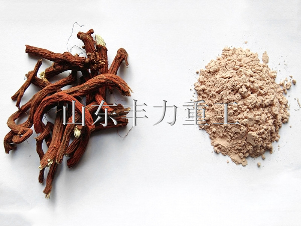 丹参粉碎后对比